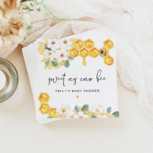 ROMY Sweet as Can bee White Floral Baby Dusche Serviette