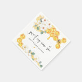 ROMY Sweet as Can bee White Floral Baby Dusche Serviette (Ecke)