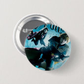 Ron and Ginny on Brooms 1 Button (Vorne & Hinten)