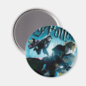 Ron and Ginny on Brooms 1 Magnet (Vorderseite/Rückseite)