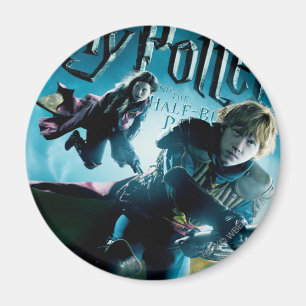 Ron and Ginny on Brooms 1 Magnet