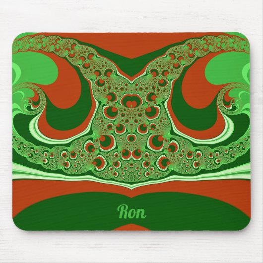 RON ~ CHRISTMAS ~ Red Green White Mousepad (Vorne)