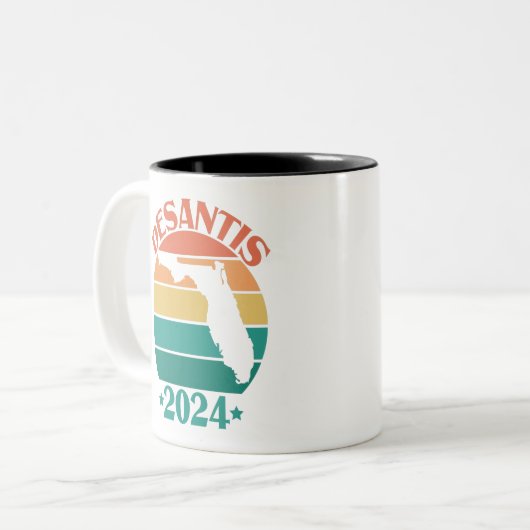 Ron DeSantis 2024 Präsidentschaftswahl Republikane Zweifarbige Tasse (Vorderseite Links)