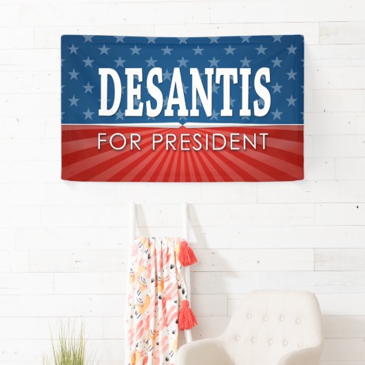 Ron DeSantis 2024 - US Flagge Design Banner (Insitu)