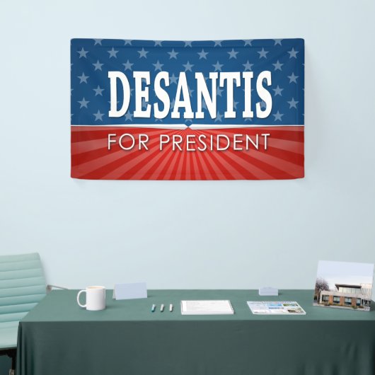 Ron DeSantis 2024 - US Flagge Design Banner (Messeveranstaltung)