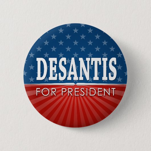 Ron DeSantis 2024 - US Flagge Design Button (Vorderseite)