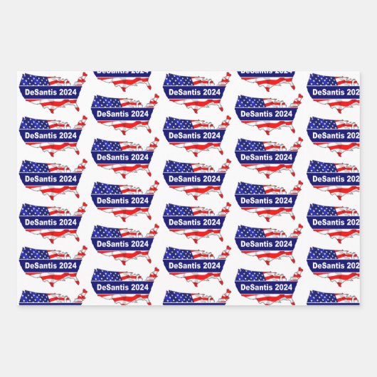 Ron DeSantis 2024 USA Geschenkpapier Set (Vorderseite 2)