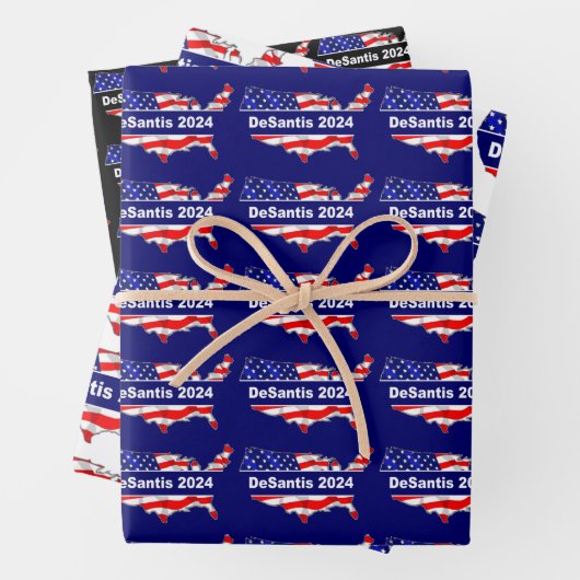 Ron DeSantis 2024 USA Geschenkpapier Set (Beispiel)