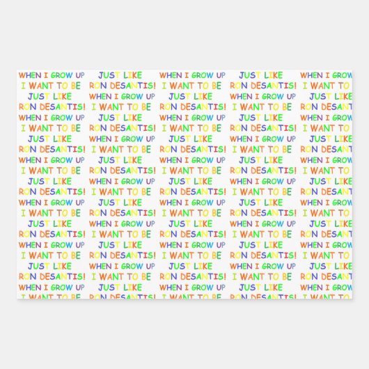 Ron Desantis als ich groß bin Geschenkpapier Set (Vorderseite 2)