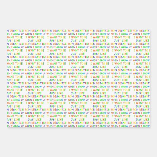 Ron Desantis als ich groß bin Geschenkpapier Set (Vorderseite)