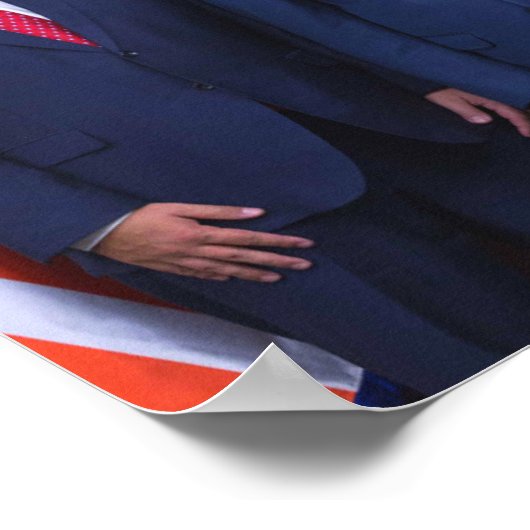 Ron DeSantis And Benjamin Netanyahu Poster (Ecke)