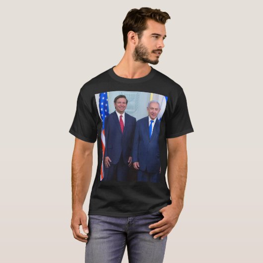 Ron DeSantis And Benjamin Netanyahu T-Shirt (Vorne ganz)