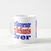 Ron DeSantis bester Gouverneur aller Zeiten rot-bl Kaffeetasse (Vorderseite Links)