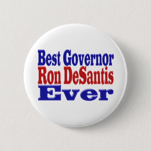 Ron DeSantis bester Gouverneur je roter blauer Tex Button (Vorderseite)