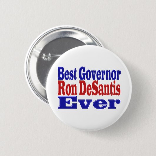 Ron DeSantis bester Gouverneur je roter blauer Tex Button (Vorne & Hinten)