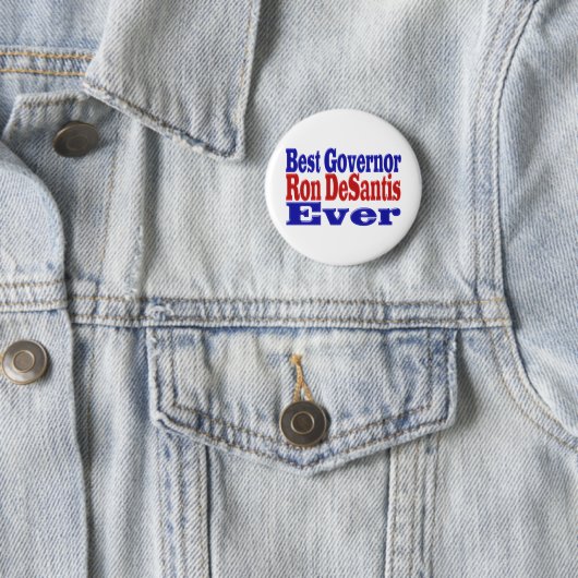 Ron DeSantis bester Gouverneur je roter blauer Tex Button (Beispiel)