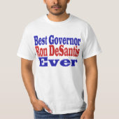Ron DeSantis bester Gouverneur je roter blauer Tex T-Shirt (Vorderseite)