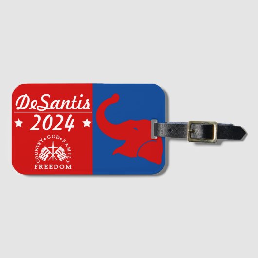 Ron DeSantis für den Präsidenten 2024 Gepäckanhänger (Vorderseite (Horizontal))