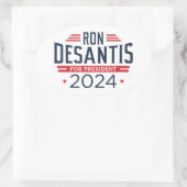 Ron DeSantis für den Präsidenten 2024 Ovaler Aufkleber (Tasche)