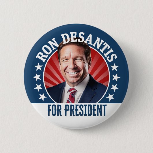 Ron DeSantis für Präsident 2024 - Foto für die Kam Button (Vorderseite)