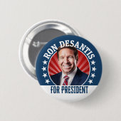 Ron DeSantis für Präsident 2024 - Foto für die Kam Button (Vorne & Hinten)