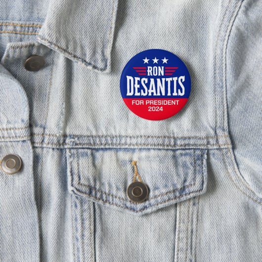 Ron DeSantis für Präsident 2024 - Kampagne Button (Beispiel)