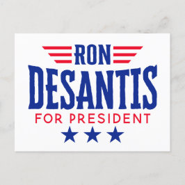 Ron DeSantis für Präsident 2024 - Kampagne Postkarte