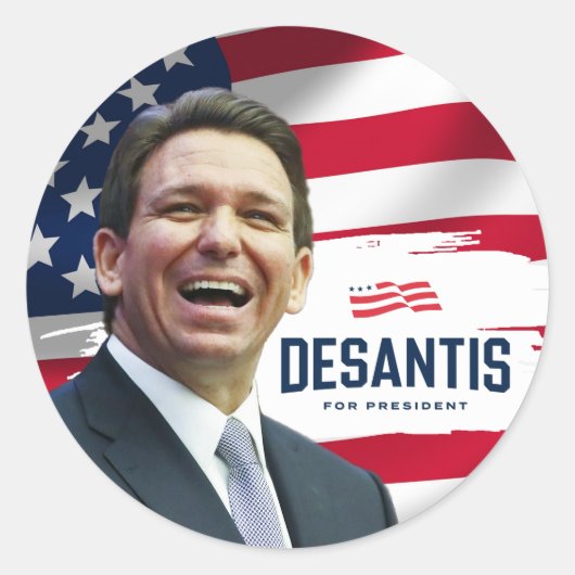 Ron DeSantis für Präsident 2024 Runder Aufkleber (Vorderseite)