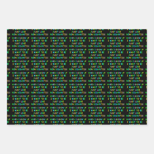 Ron Desantis, wenn ich groß bin! Geschenkpapier Set (Vorderseite 3)