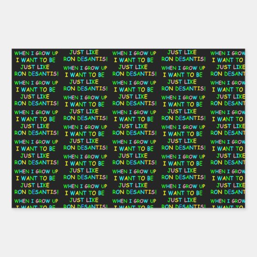 Ron Desantis, wenn ich groß bin! Geschenkpapier Set (Vorderseite 2)