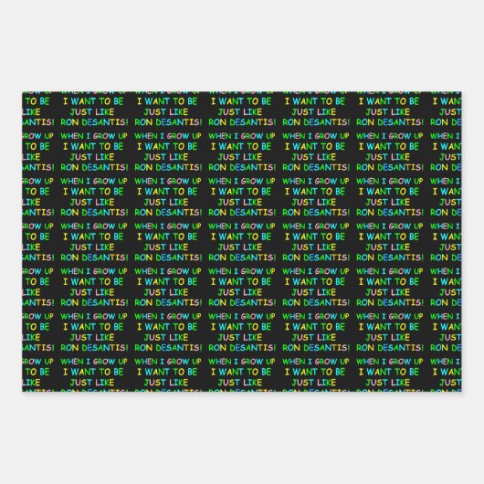 Ron Desantis, wenn ich groß bin! Geschenkpapier Set (Vorderseite)