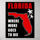 Ron Desantis Zitat Florida: Wo geweckt geht zu die Poster (Vorne)