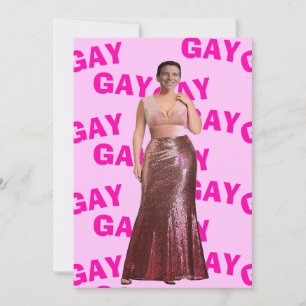 Ron Don sagt nicht Gay DeSantis in Drag Notecard Feiertagskarte