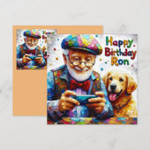 Ron~ Geburtstagskarte ~ Golden Retriever ~ (Vorne/Hinten)