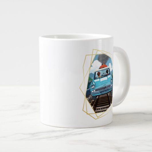 Ron & HARRY POTTER™ in Flying Car to HOGWARTS™ Jumbo-Tasse (Vorderseite Rechts)