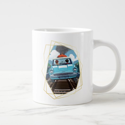Ron & HARRY POTTER™ in Flying Car to HOGWARTS™ Jumbo-Tasse (Rechts)