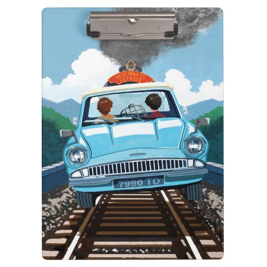 Ron & HARRY POTTER™ in Flying Car to HOGWARTS™ Klemmbrett (Vorderseite)