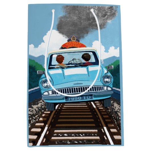 Ron & HARRY POTTER™ in Flying Car to HOGWARTS™ Mittlere Geschenktüte (Vorderseite)
