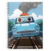 Ron & HARRY POTTER™ in Flying Car to HOGWARTS™ Notizblock (Vorderseite)