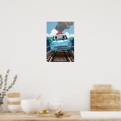 Ron & HARRY POTTER™ in Flying Car to HOGWARTS™ Poster (Küche)