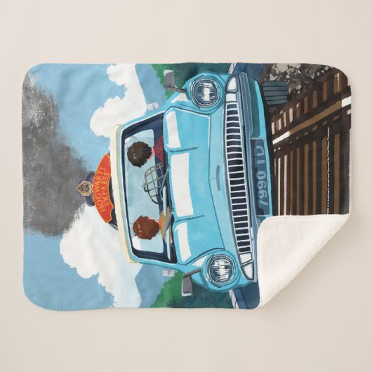 Ron & HARRY POTTER™ in Flying Car to HOGWARTS™ Sherpadecke (Vorderseite (Horizontal))