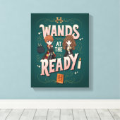 Ron & Hermione Wands auf der Fertigstellung Leinwanddruck (Insitu (Holzboden))