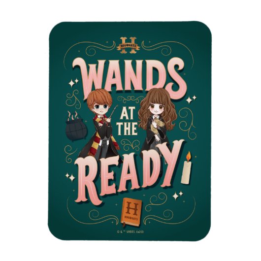 Ron & Hermione Wands auf der Fertigstellung Magnet (Vertikal)