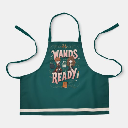 Ron & Hermione Wands auf der Fertigstellung Schürze (Vorderseite)