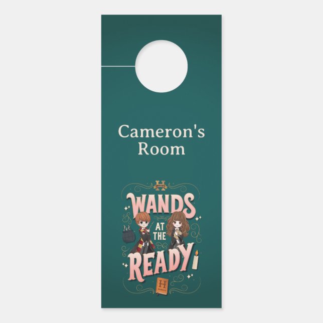 Ron & Hermione Wands auf der Fertigstellung Türanhänger (Vorderseite)