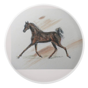 Ron Hevener Arabian Pferd Keramikknauf