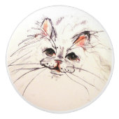 Ron Hevener Cat Keramikknauf (Vorderseite)