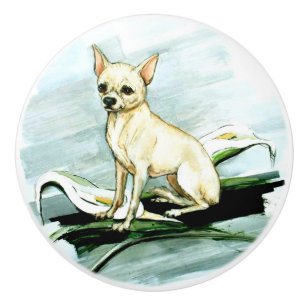 Ron Hevener Chihuahua Dog Keramikknauf