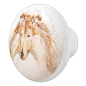 Ron Hevener Collie Dog Keramikknauf (Rechts)