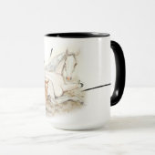 Ron Hevener "Contessa and foal" Signature Tasse (VorderseiteRechts)